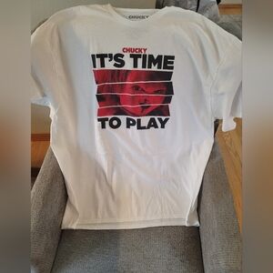 Chucky It's Time To Play White Shirt 3XL New
